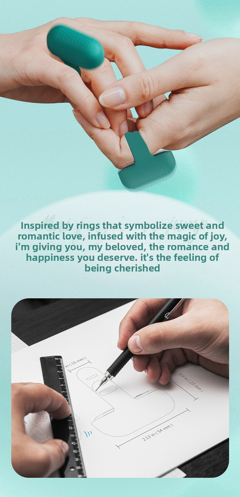 Finger Vibrator Female Masturbator Clitoral Stimulation Effort-Saving Vibrating Finger Ring Erotic Finger Vibrator