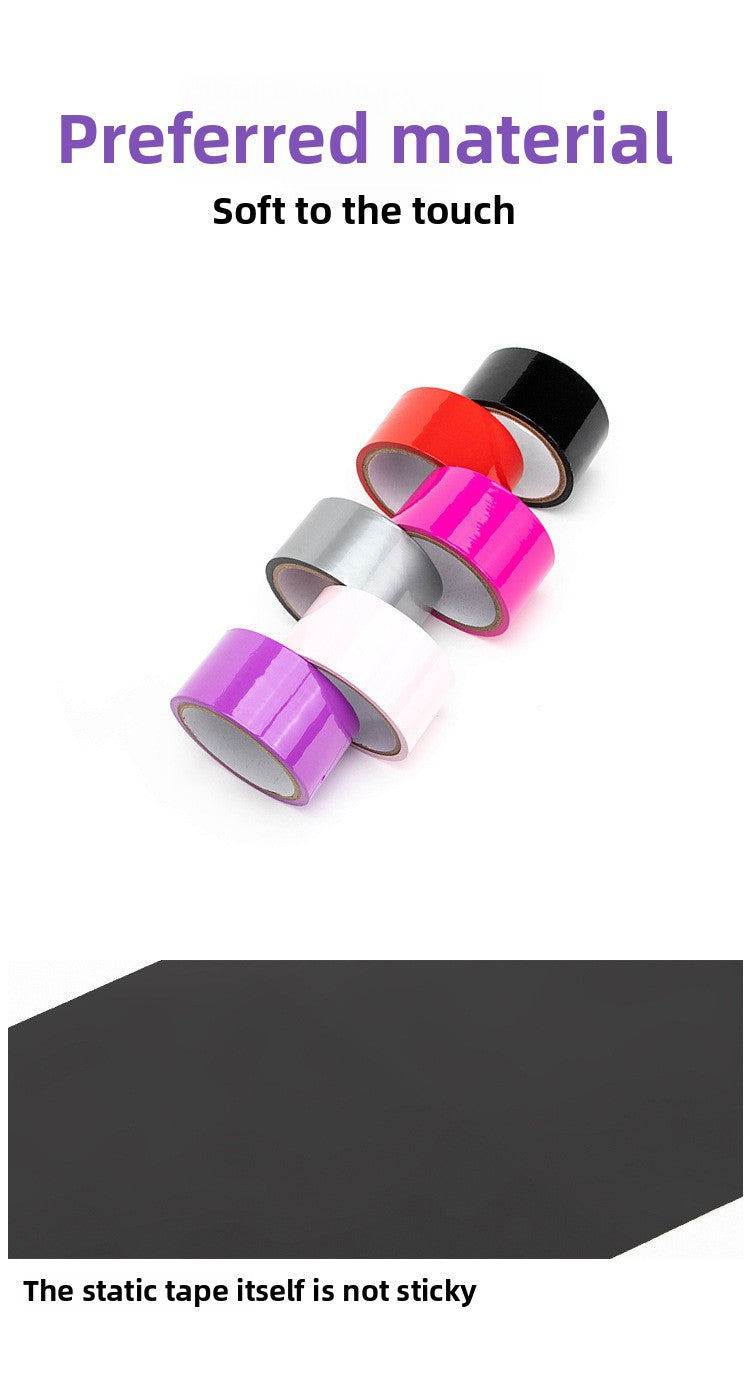 Erotic SM Props 16m Electrostatic Tape Blindfold Mouthless Tape Handcuffs Alternative