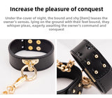 High-end SM Props Genuine Leather Collar Whip Female Slave Training Bondage Tools Mouth Gag Handcuffs