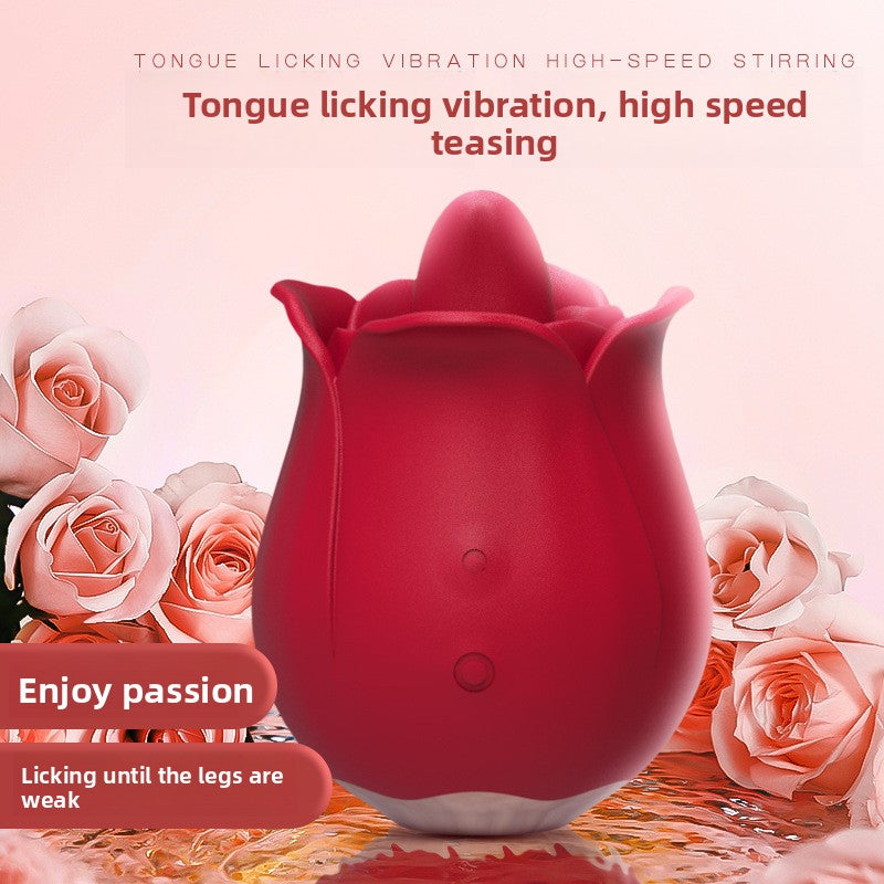 Rose Tongue Licking Vibrator Female Masturbator Orgasm Adult Toy Vibrator