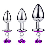 Metal Bell Heart-Shaped Anal Plug Adult Sex Toys Back Chamber Expansion Traction Chain Masturbation