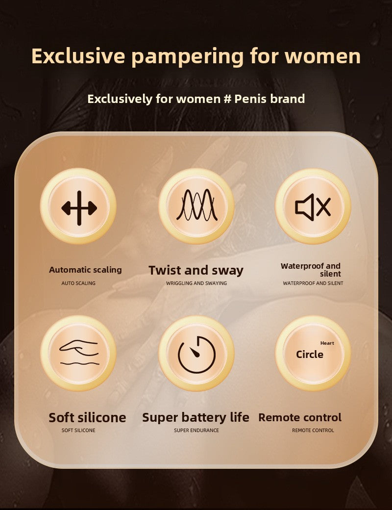 Silicone Realistic Dildo Custom Soft Flesh Electric Telescopic Heating Female Masturbator Fake Penis AV Vibrator