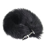 Sexy SM Props Small Metal Anal Plug Solid Color Fox Tail Anal Plug Back Court Development Training Adult Supplies