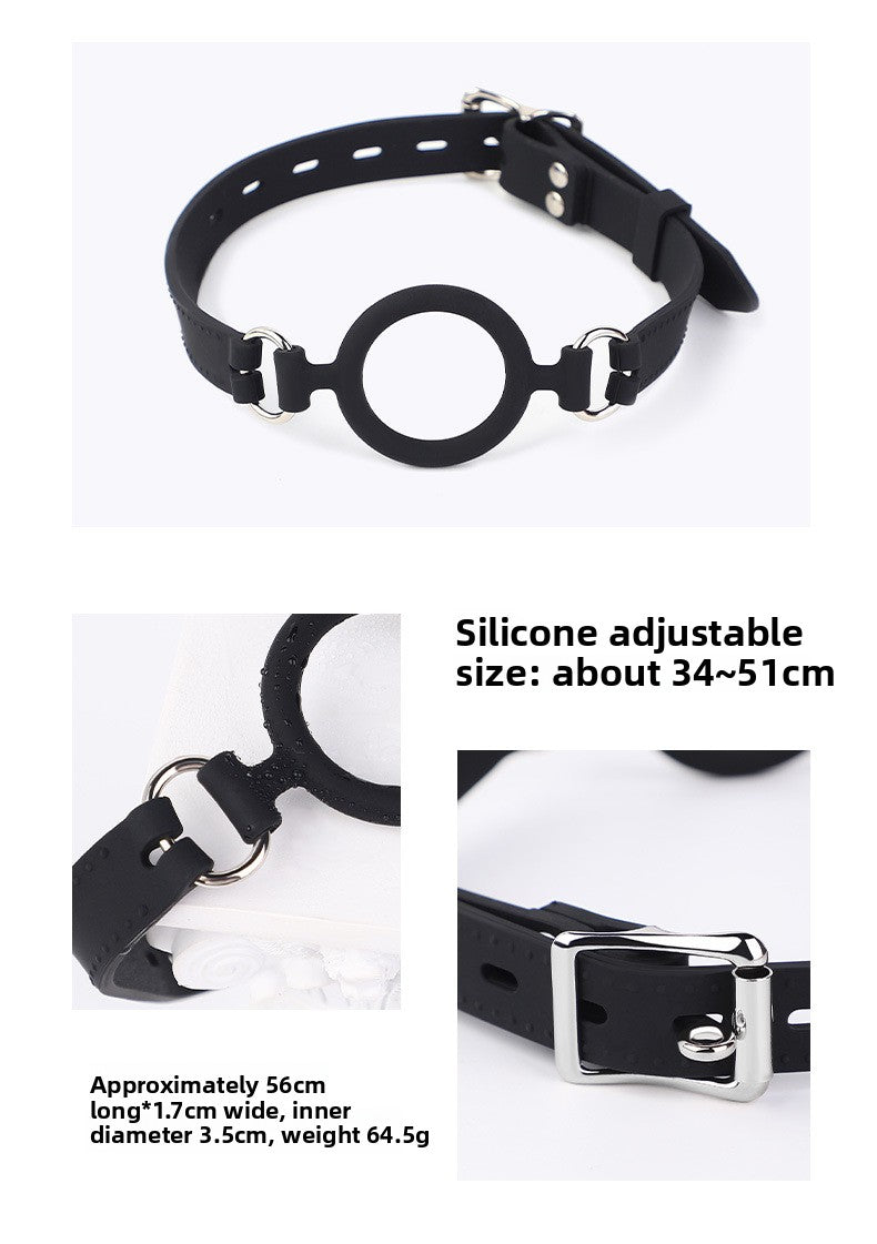 SM Props Sex Oral Ball Female M Training Deep Throat Oral Bite Ring Forced Mouth Opening Bone Silicone Mouth Gag Cat Whiskers Mouth Shackle