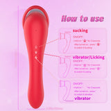 Vibrator Insertable Masturbator External Vagina Sucking Tongue Licking Vibrating Adult Toy Female Vibrator
