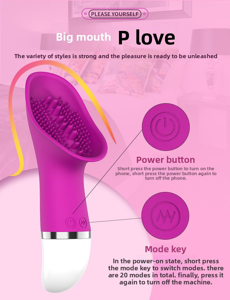 Amazon Hot-Selling Female Masturbator Poison Dragon Tongue Licking Multi-Frequency Vibrator Stimulating Adult Sex Toys Factory