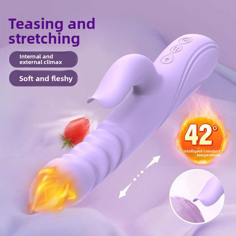 Multi-frequency Telescopic Automatic Heating G-spot Instant Thrusting Vibrating Massager Wand Female Essential Masturbation Device