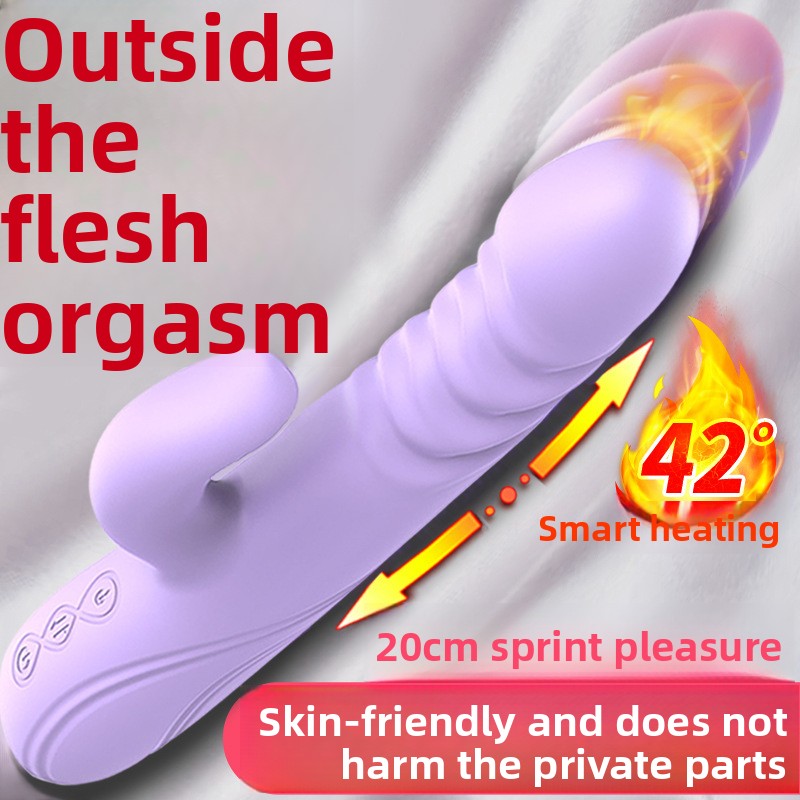 Multi-frequency Telescopic Automatic Heating G-spot Instant Thrusting Vibrating Massager Wand Female Essential Masturbation Device