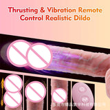 Liquid Silicone High Realistic Vibration Telescopic Heatable Simulation Dildos Female Masturbator Vibrator Couple Fun