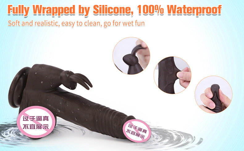 Electric Fake Penis Realistic Dildo Telescopic Vibrating Liquid Silicone Female Masturbator Machine Adult Sex Toys