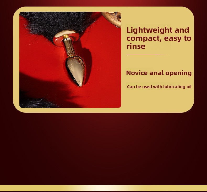 Sexy SM Props Mini Anal Plug Fox Tail Couple Flirting Torture Tool Back Court Plug Anal Expander Punishment Toy