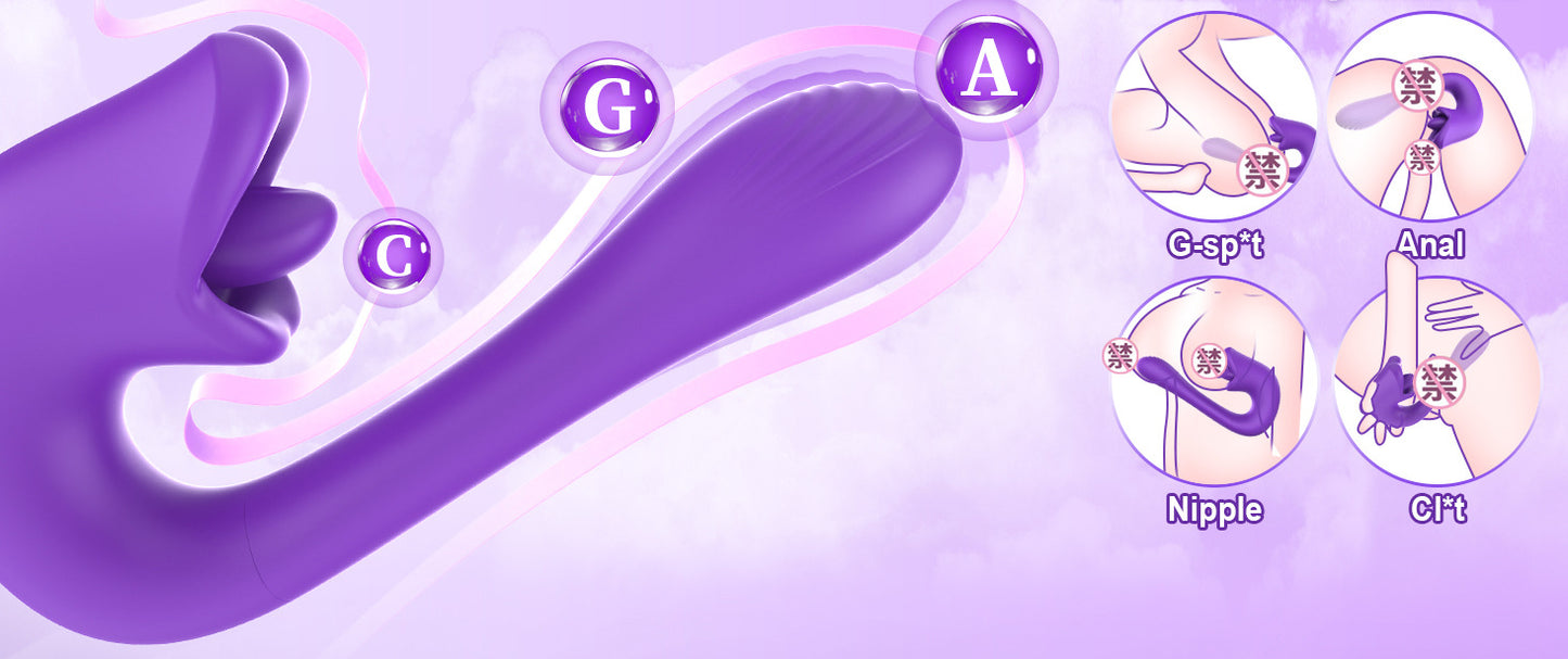 Hot-selling Female Tongue Licking Masturbator Couple Flirting Adult Sex Toys Massage Vibrator