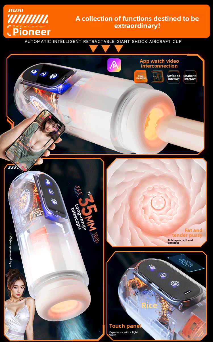 New Product Fully Automatic Intelligent App Telescopic Heating Aircraft Cup Penis Training Toy Male Masturbation Sex Toys