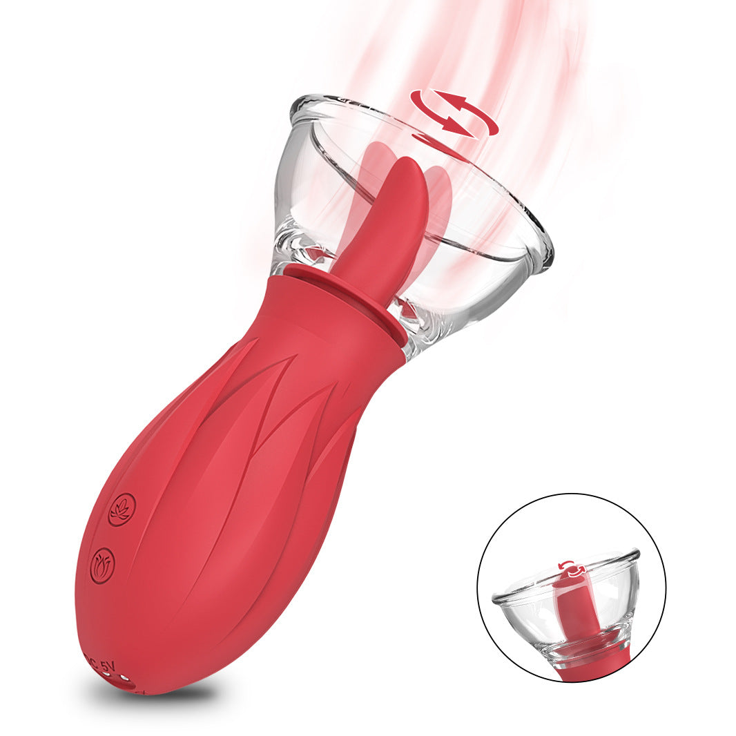 Clitoral Tongue Licking Sucking Device Breast Massage G-spot Vibrator Adult Sex Toys Female Masturbator Sex Toys