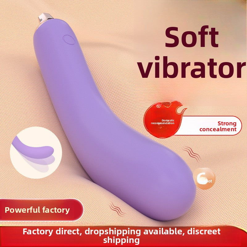 Eggplant Vibrator Bendable Vibrator Female Masturbation Toy Adult Female Vibrator Insertable
