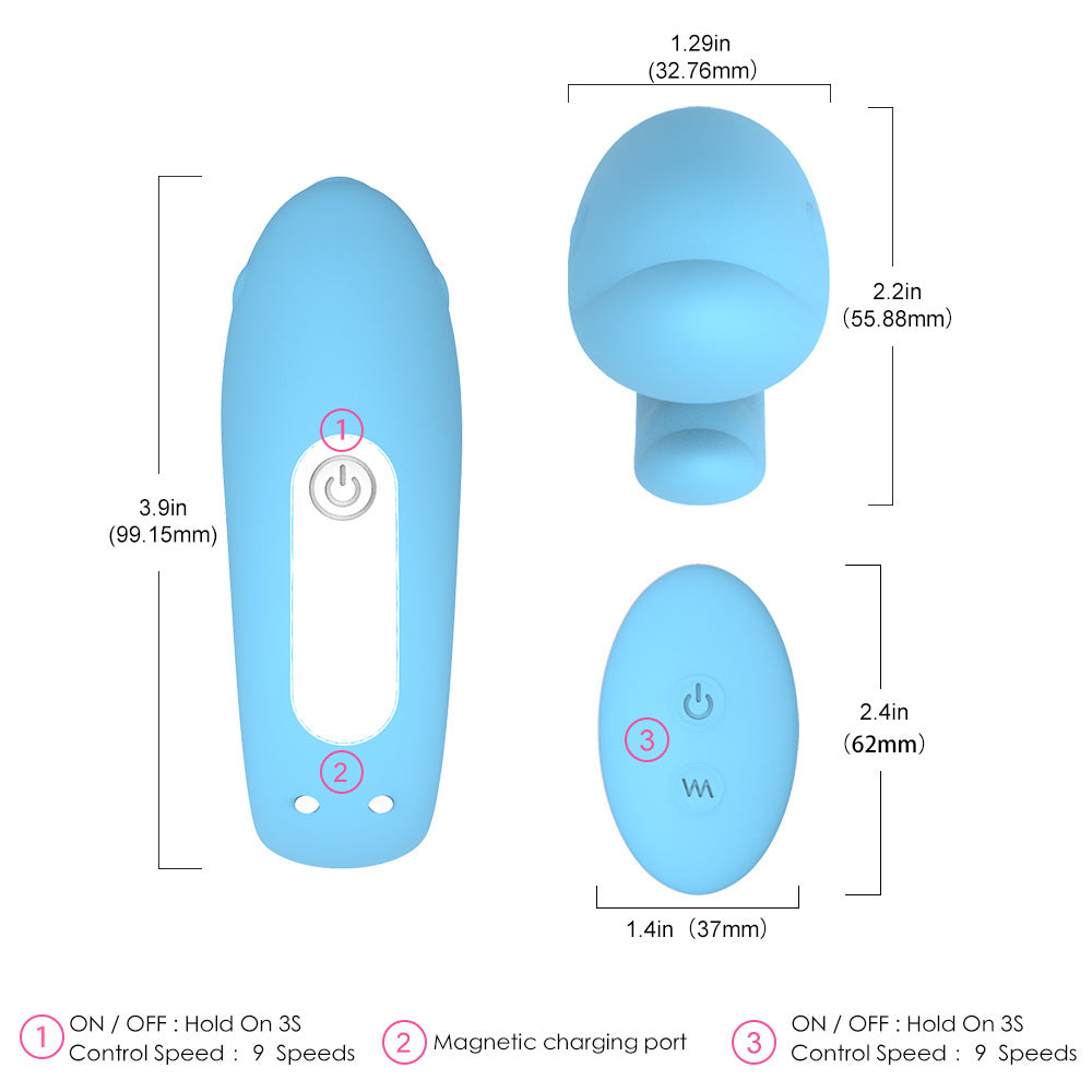 Remote Control Vibrator for Women, Little Dolphin Interactive Play, Wearable Vibrator for Women
