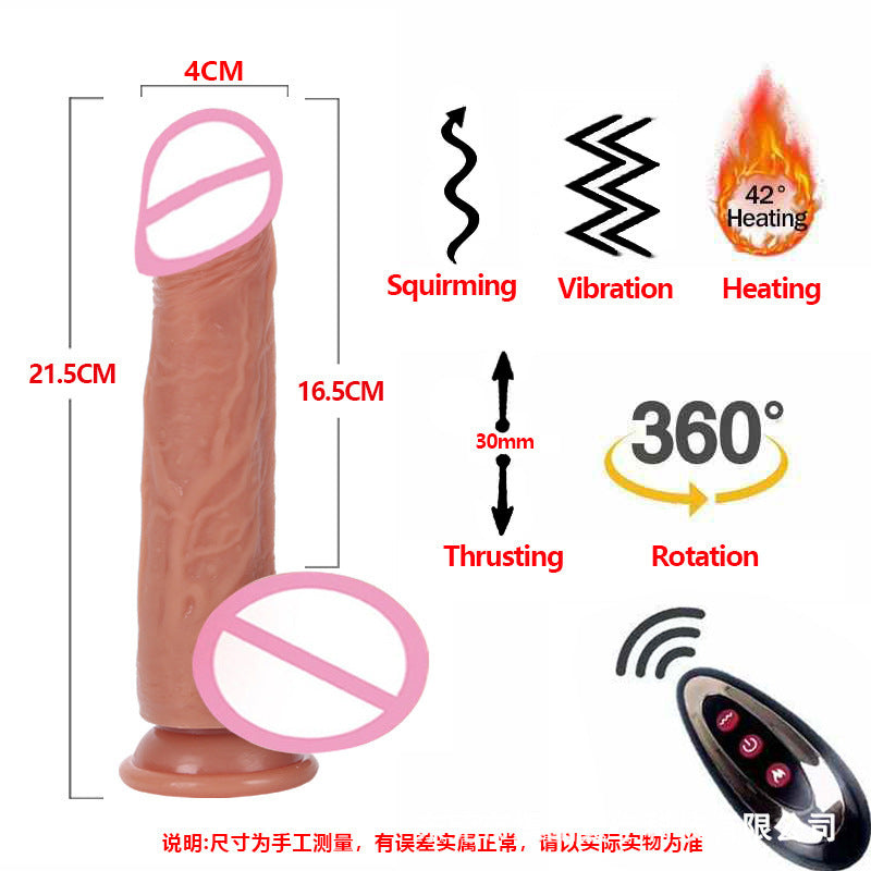 Hot-selling Silicone Realistic Dildo Electric Telescopic Thrusting Female Masturbator Fake Penis Sex Toys