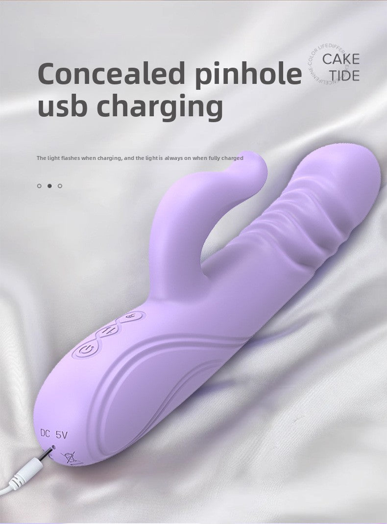 Multi-frequency Telescopic Automatic Heating G-spot Instant Thrusting Vibrating Massager Wand Female Essential Masturbation Device