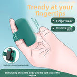 Finger Vibrator Female Masturbator Clitoral Stimulation Effort-Saving Vibrating Finger Ring Erotic Finger Vibrator