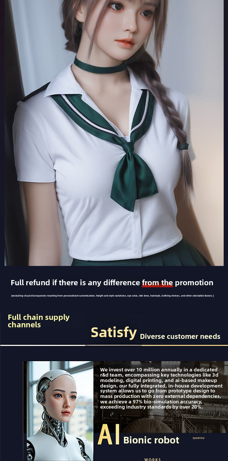 Full Body Doll Male Realistic Version Adult Sex Toys Sex Doll Non-Gel Inflatable Silicone Doll