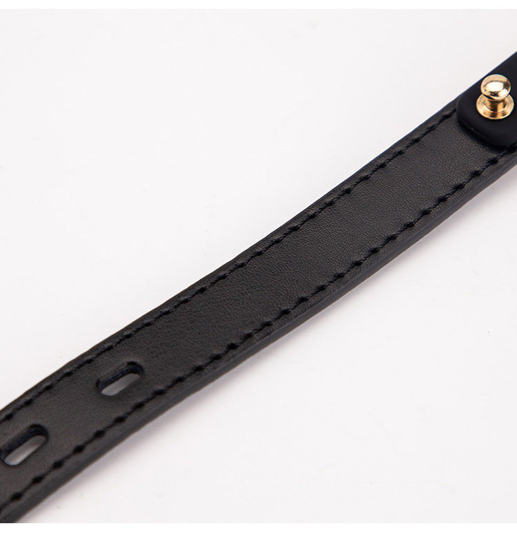 High-end SM Props Genuine Leather Collar Whip Female Slave Training Bondage Tools Mouth Gag Handcuffs