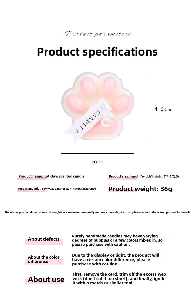 SM props fun low temperature candle couple training wax cute cat claw candle