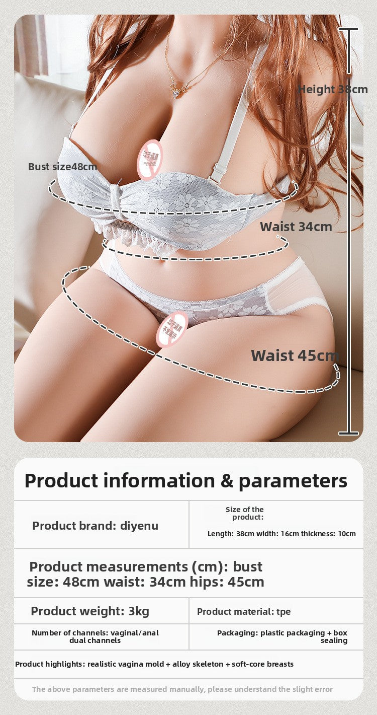 Xuanmei Solid Silicone Doll Adult Products Male Real Half Body Pussy Buttocks Inverted Mold Masturbator for Men