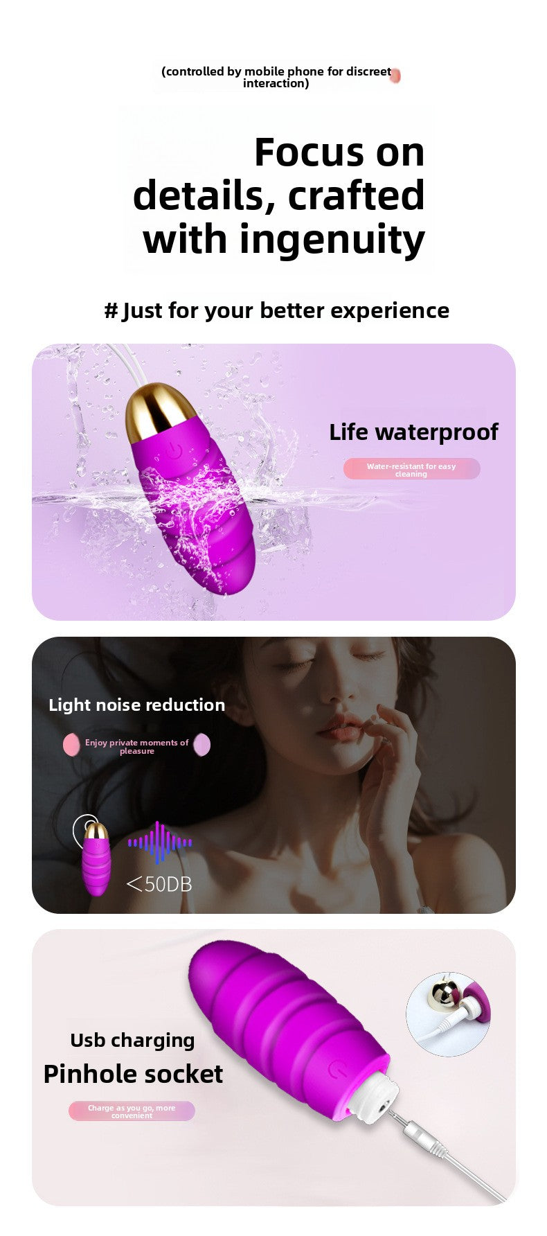 Mobile Bluetooth APP Aimei Smart Wireless Vibrator Female Masturbation Device