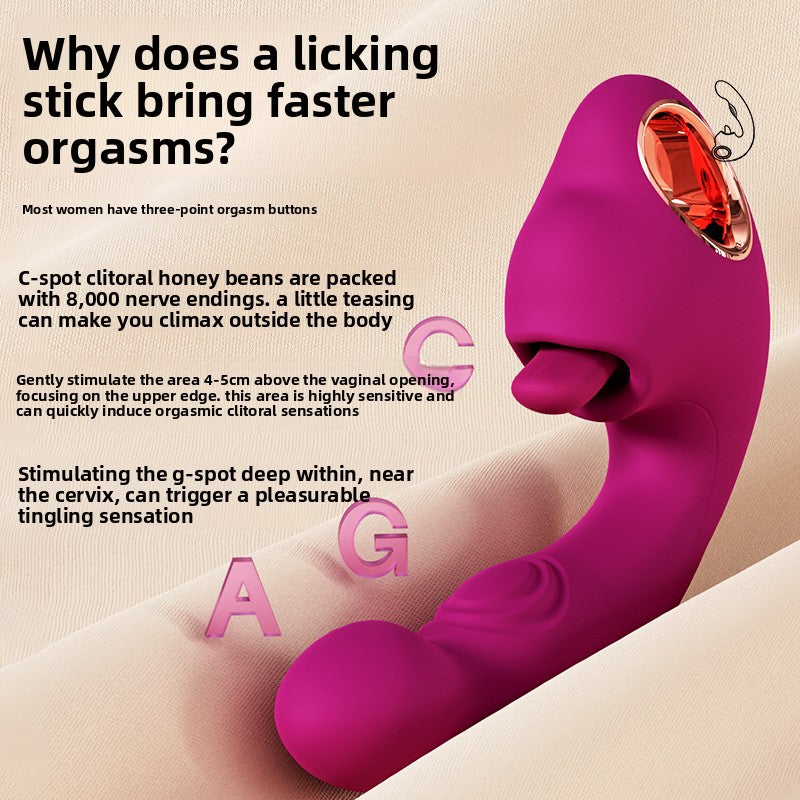 New three-in-one vibrator tongue licking and flapping vibrator G-spot flapping into I-person products female masturbator