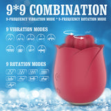 Kneading Double Vibrator Rose Series Adult Toy Telescopic Vibrator Masturbator for Women