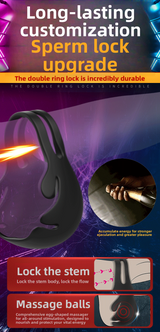 Semen Locking Ring Male Masturbator Testicle Trainer Penis Sleeve Adult Products Semen Locking Vibrating Ring