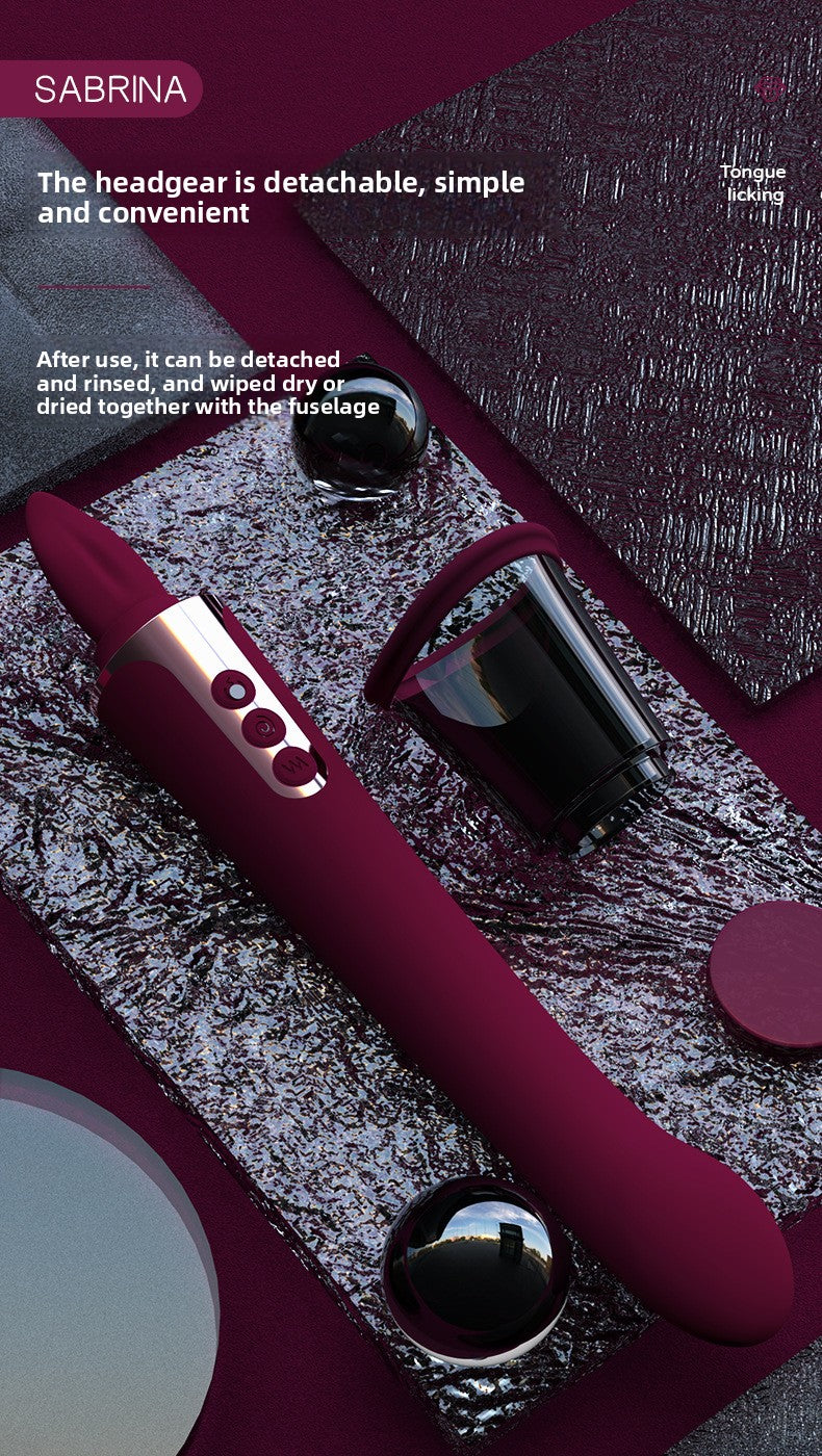 Sabrina Realistic Tongue Licking Sucking Inserting Vibrator for Men and Women Rechargeable