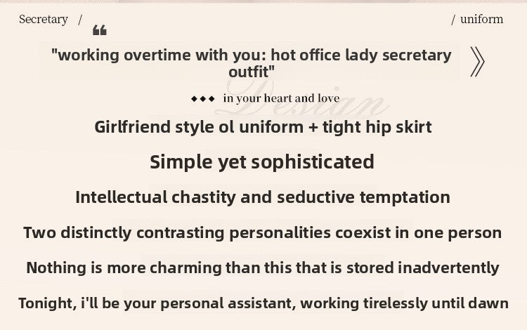 Sexy Female Secretary Temptation Lingerie Flirting Lingerie Passion Set Uniform Sexy