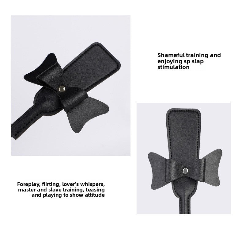 Sexy SM Props Bowknot Long Whip Wand Female Slave Training Teasing Slapping Bat Adult Products