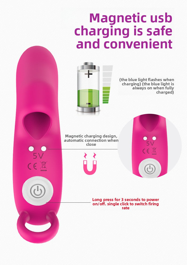 Intimate Finger Vibrator Female Masturbator G-spot Vibrating Finger Sleeve Female Masturbation