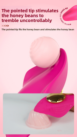 Magnetic Suction Wearable Vibrator for Women, Non-Intrusive Strong Vibration Double-Layer Silicone Female Masturbator, Erotic Vibrator