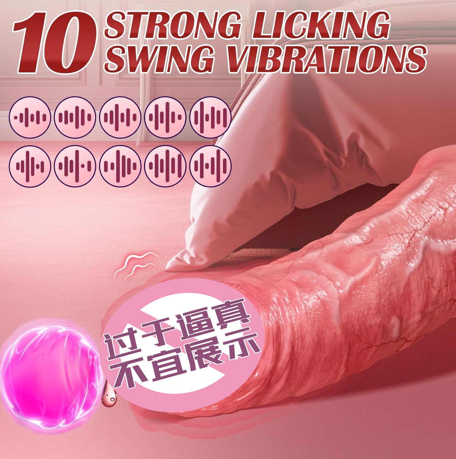 Tongue Licking Simulation Silicone Dildo Sleeve for Men, Electric Remote Control, Enlarged and Thickened Penis Sleeve, Adult Sex Toys