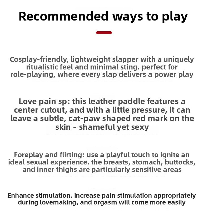 Sex Toys SM Props Hollow Heart-Shaped Sex Clapper SP Long Rod Sex Leather Clapper Adult Products