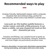 Sex Toys SM Props Hollow Heart-Shaped Sex Clapper SP Long Rod Sex Leather Clapper Adult Products