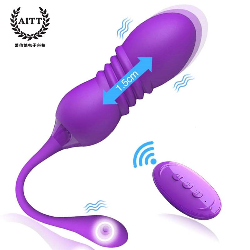 Wireless Remote Control Telescopic Vibrating Egg for Women Silicone Vibrating Massager Adult Sex Toys