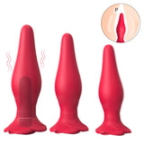 Remote Control Vibrating Anal Plug Outdoor Female Toy Three-Piece Set Adult Products Anal Sex Toys Back Court Anal Plug Supplies