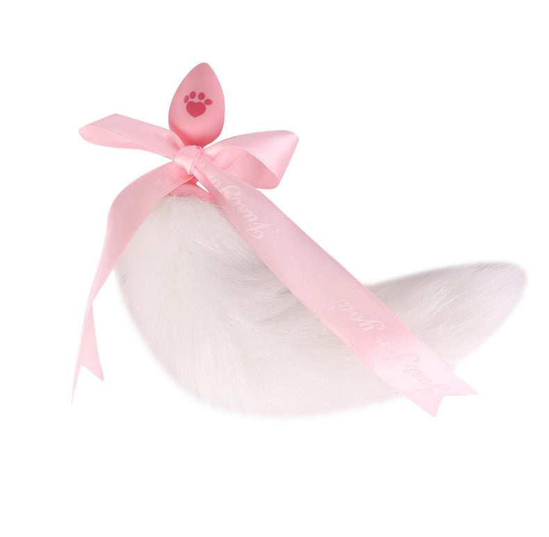 Sex Toys Props Anal Plug Silicone Cat Claw Bow Tail Back Court Props Female Toys Adult Products