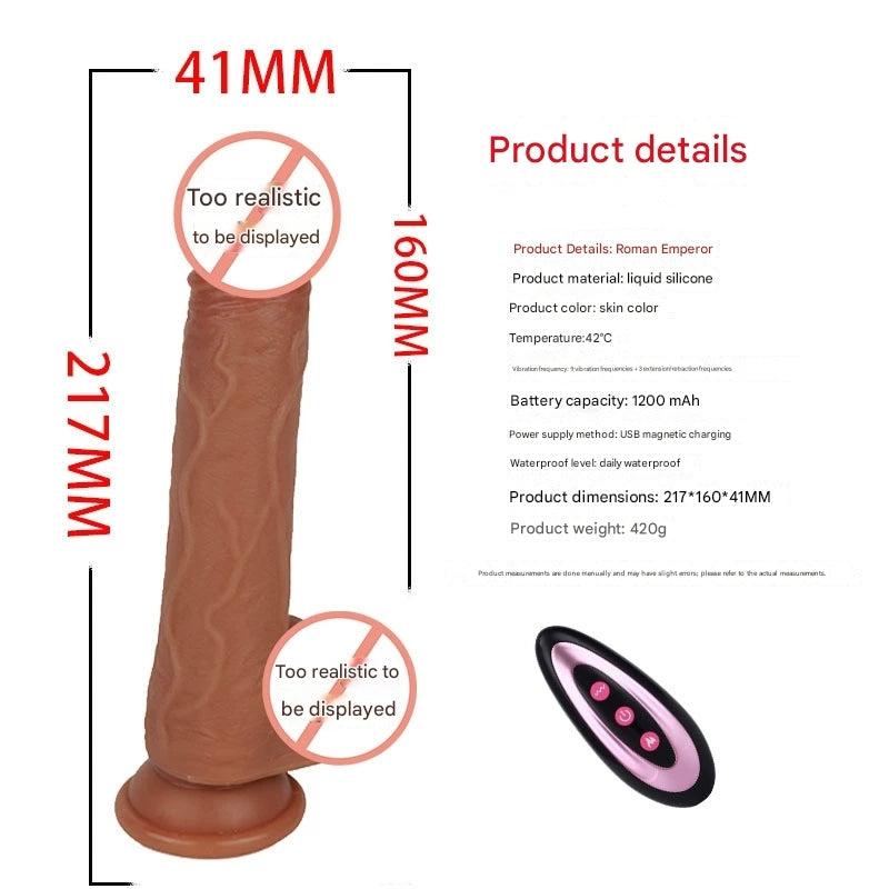 Electric Female Realistic Dildo Silicone Thick Vibrator Masturbator Female Sex Toys