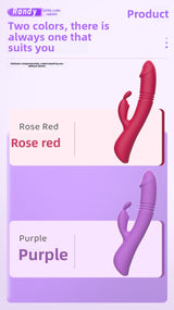 Rabbit Telescopic Vibrator Adult Toy Insertable Female Masturbator AV Massage Stick Female Toy