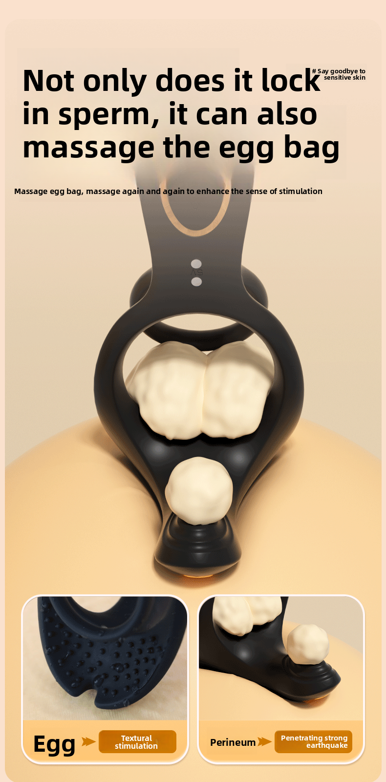 Double Ring Lock Semen Ring Vibration Couple Resonance Male Wearable Masturbator Clitoral Stimulation Adult Sex Toys