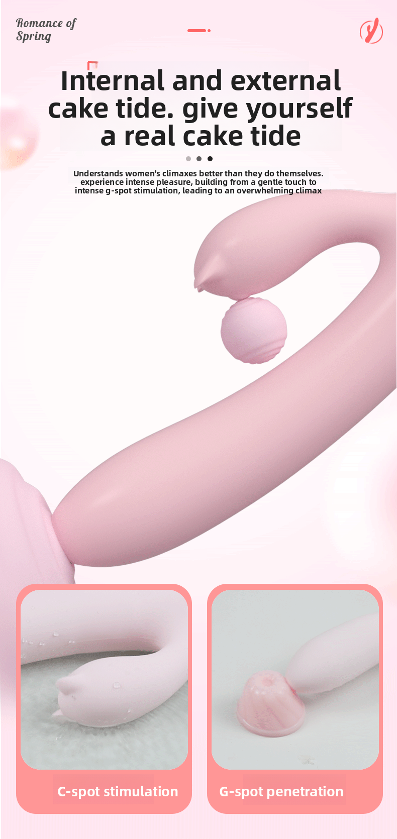 Heated Telescopic Vibrator for Women Instant Orgasm Female Masturbation Sex Toy Adult Toy for Women