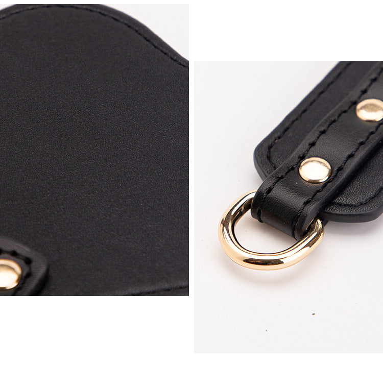 High-end SM Props Genuine Leather Collar Whip Female Slave Training Bondage Tools Mouth Gag Handcuffs