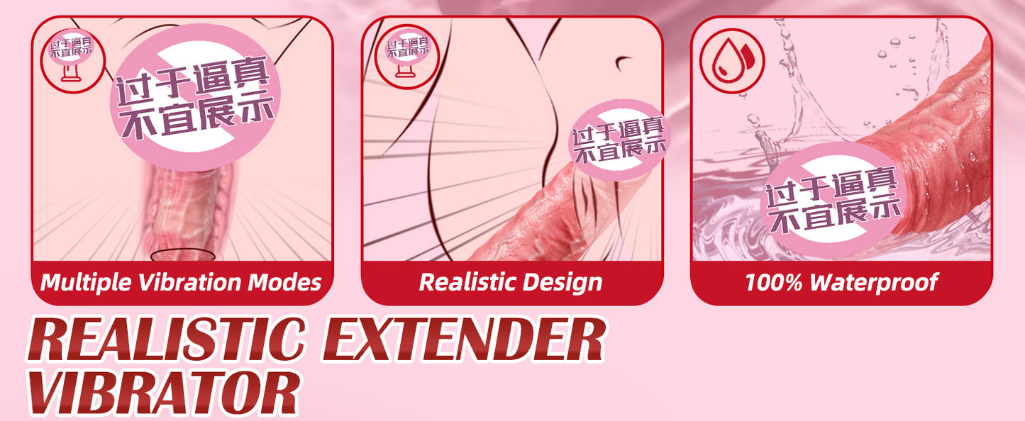 Tongue Licking Simulation Silicone Dildo Sleeve for Men, Electric Remote Control, Enlarged and Thickened Penis Sleeve, Adult Sex Toys