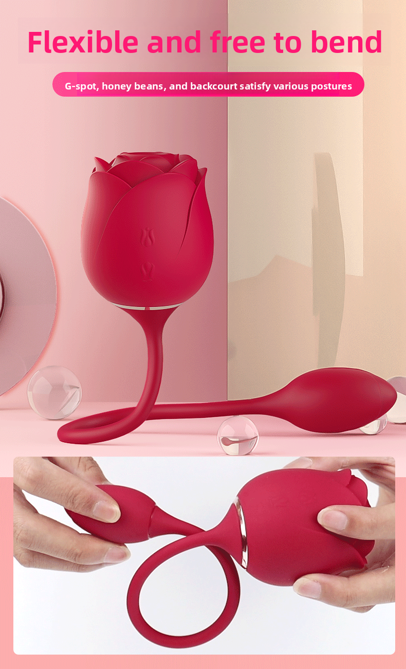 Sucking Double Vibrator Eternal Flower Vibrator Female Masturbator Breast Suction Teasing Vibrating Vibrator