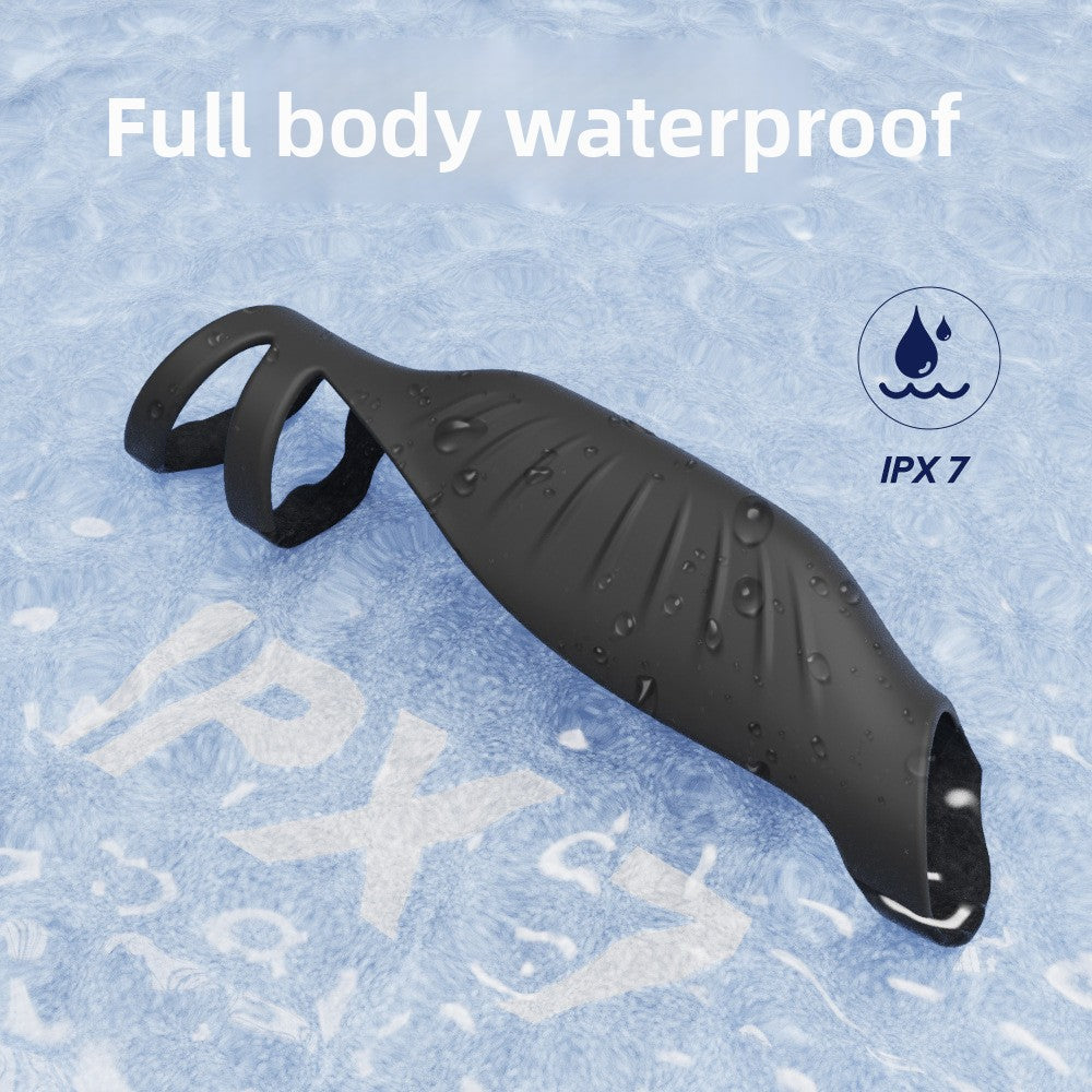 Vibrating Double Ring Semen Locking Ring Resonance Sex Toys Unisex Masturbator Double Ring Semen Locking Ring